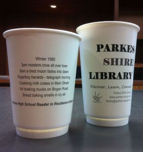 Parkes Shire Council Library Reader in Residence initiative writers cups